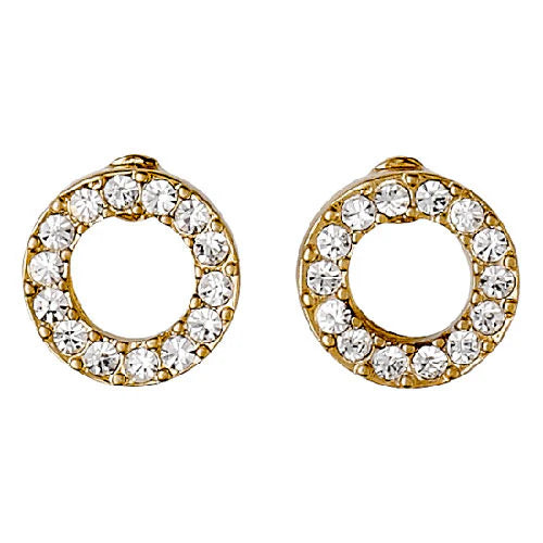Pilgrim Victoria Halo Crystal Earrings - Gold