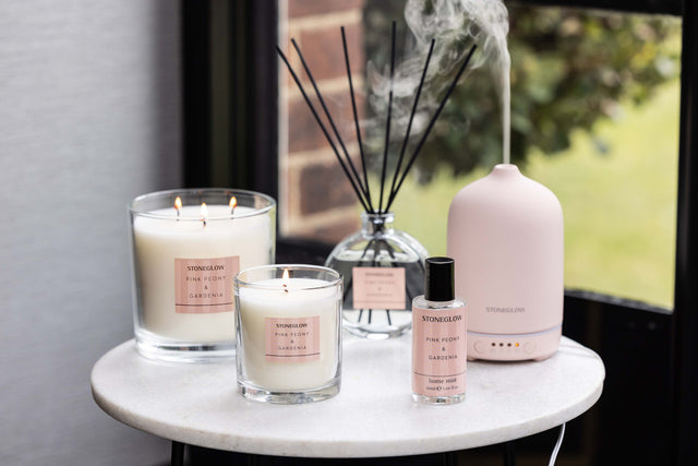 Stoneglow - Pink Peony & Gardenia Glass Candle