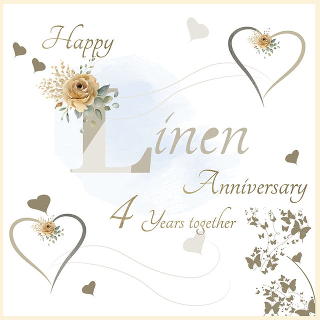 Rush Linen Anniversary Card