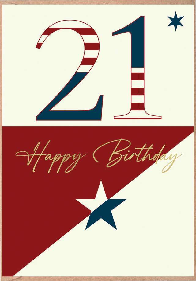 Rush Designs Male 21st Birthday Card