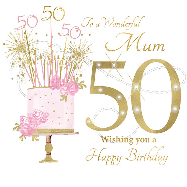 Rush Designs Mum 50th Birthday Card - Large