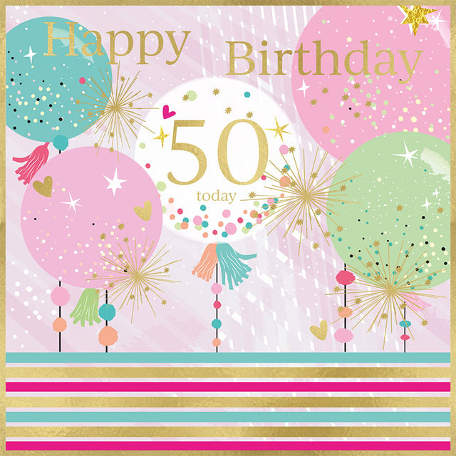 Rush Designs 50th Birthday Card