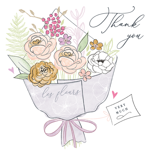 Thank You Card - Bouquet