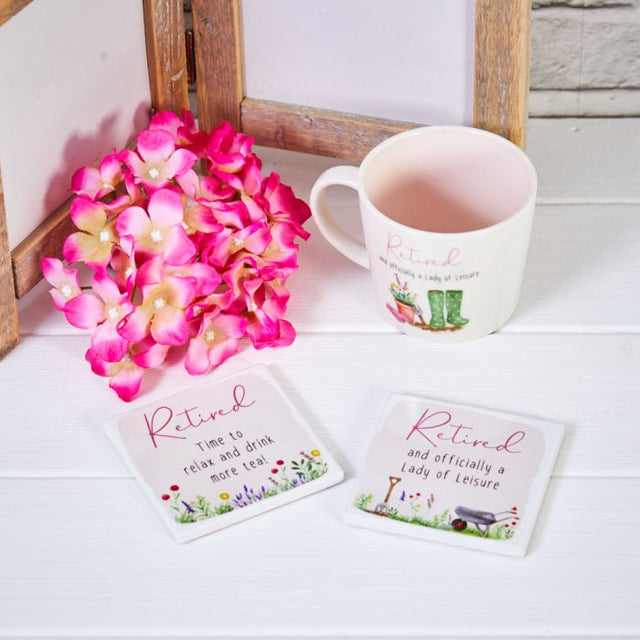 Retirement Drink More Tea Coaster