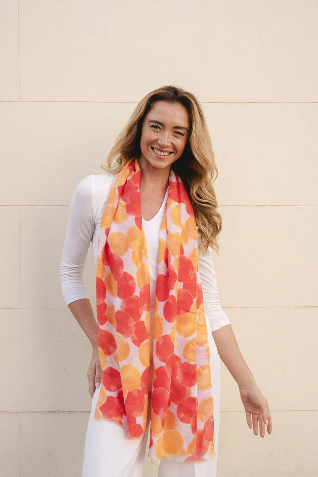 Large Orange Circle Scarf