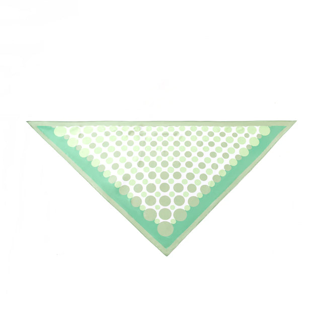 Jade Green Dotty Square Silky Scarf