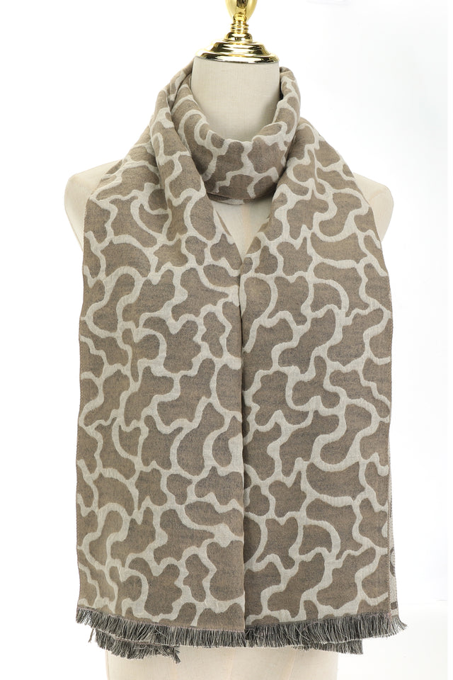 Beige Swirl Scarf