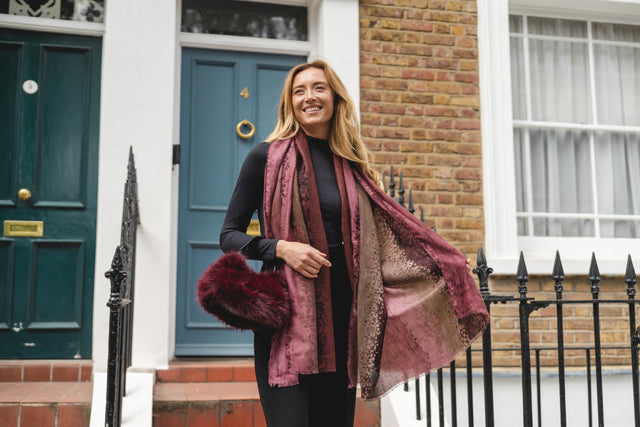 Burgundy Ombre Scarf