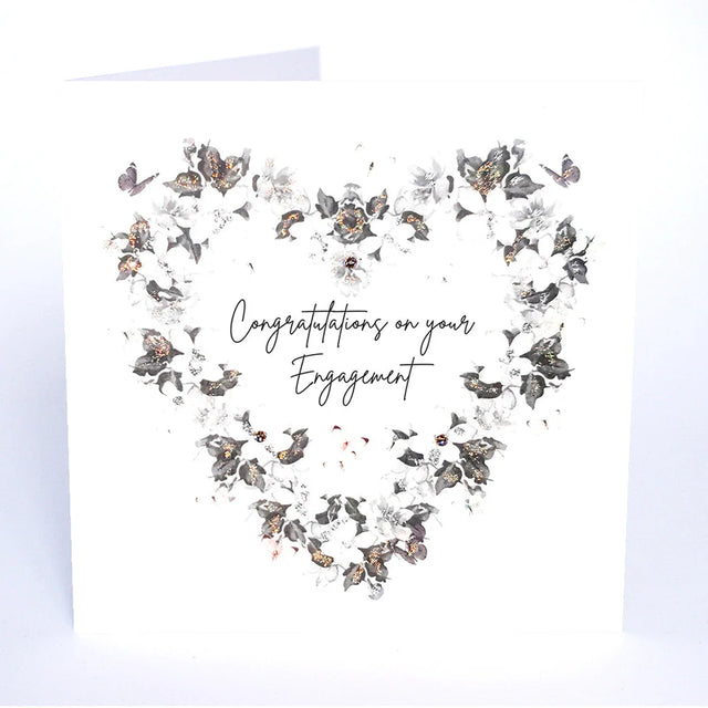 Engagement Card - Floral Heart