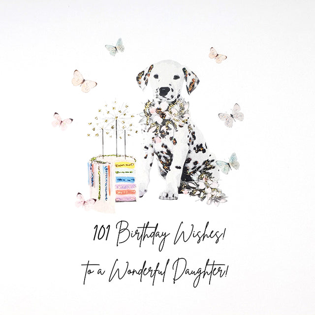 Wonderful Daughter Birthday Card - Dalmatian