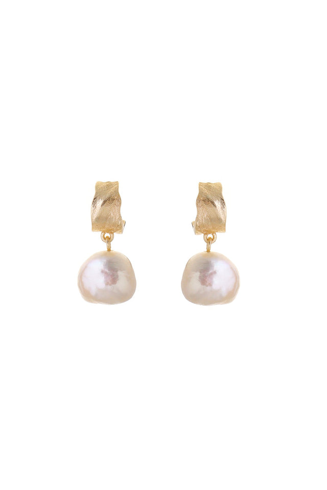 Tutti Freshwater Pearl Earrings - Gold