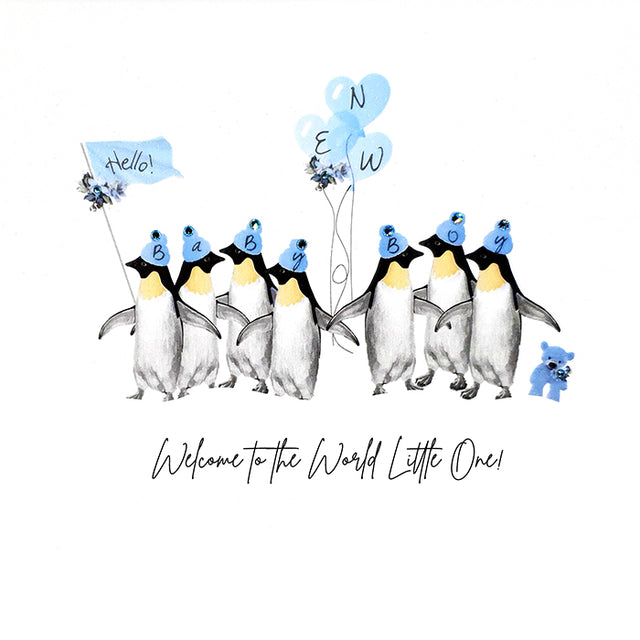 Welcome to the World Card - Penguins