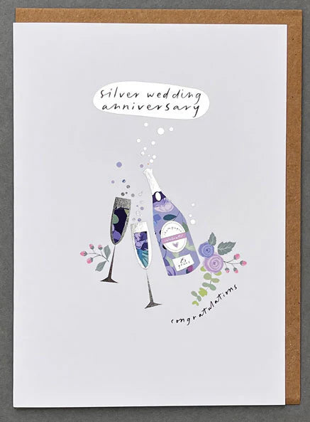 Silver Wedding Anniversary Card