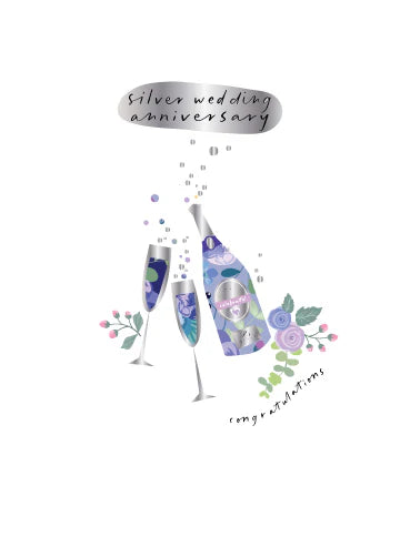 Silver Wedding Anniversary Card