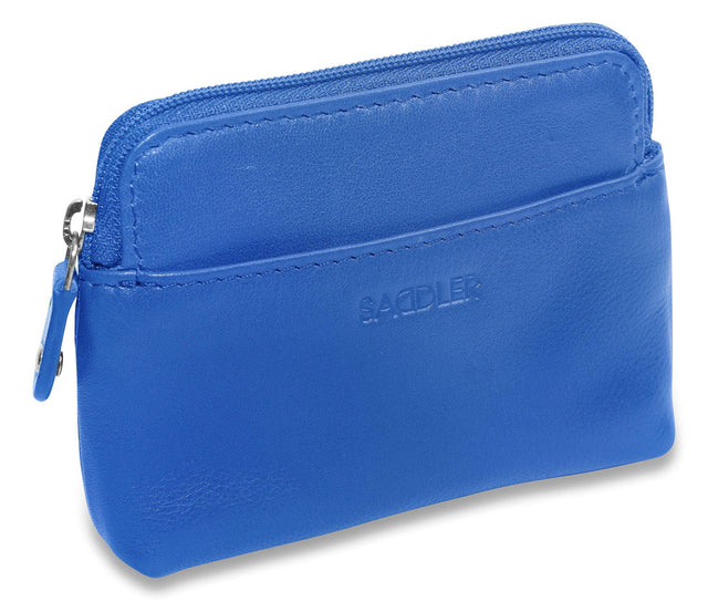 Saddler Pia Leather Zip Top Coin Purse - Electric Blue