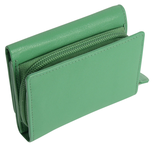 Saddler Carla Leather Compact Trifold Purse - Green