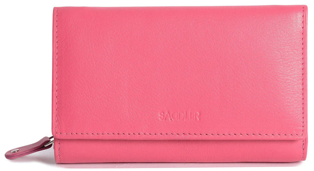 Saddler Eleanor Tri Fold Purse - Fuchsia