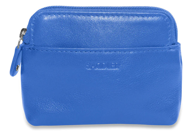 Saddler Pia Leather Zip Top Coin Purse - Electric Blue