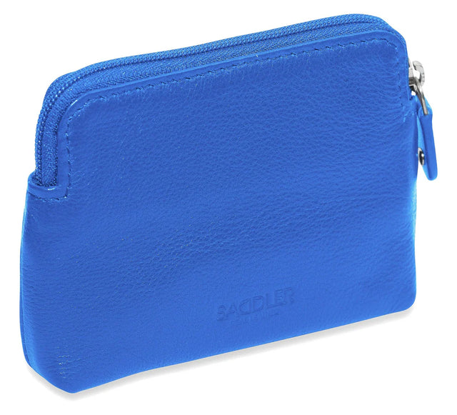 Saddler Pia Leather Zip Top Coin Purse - Electric Blue