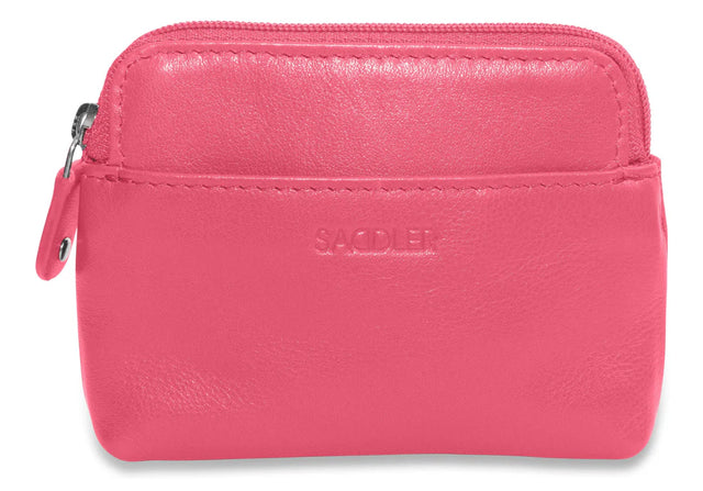 Saddler Pia Leather Zip Top Coin Purse - Fuchsia