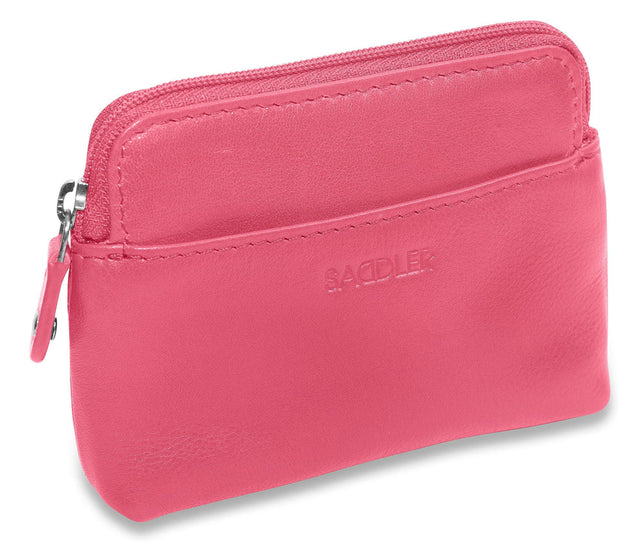 Saddler Pia Leather Zip Top Coin Purse - Fuchsia