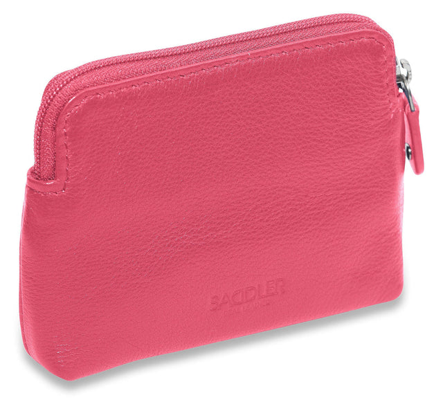 Saddler Pia Leather Zip Top Coin Purse - Fuchsia