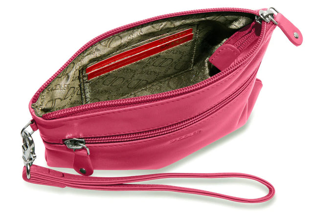 Saddler Scarlett Leather Zip Top Mini Clutch - Fuchsia