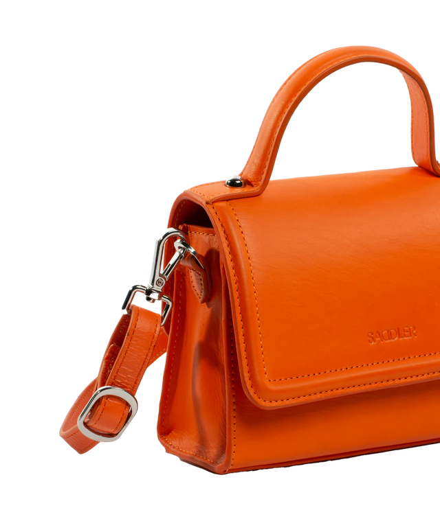 Saddler Tina Real Leather Handbag - Orange