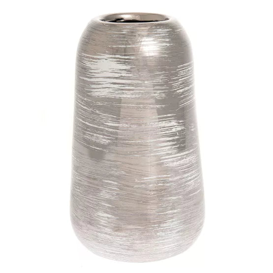 Silver Swirl Vase - 20cm