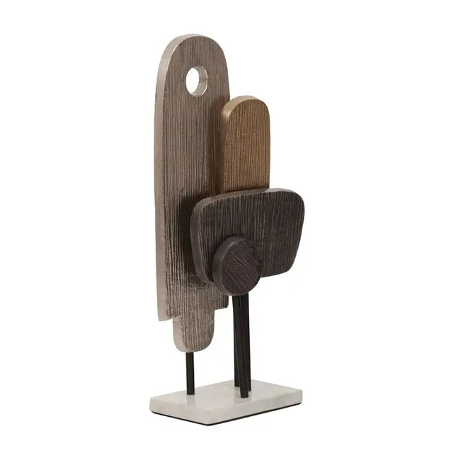 Simbolo Coulored Metal Sculpture on Marble Base