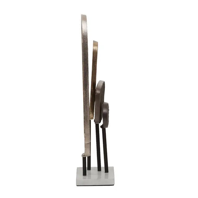 Simbolo Coulored Metal Sculpture on Marble Base