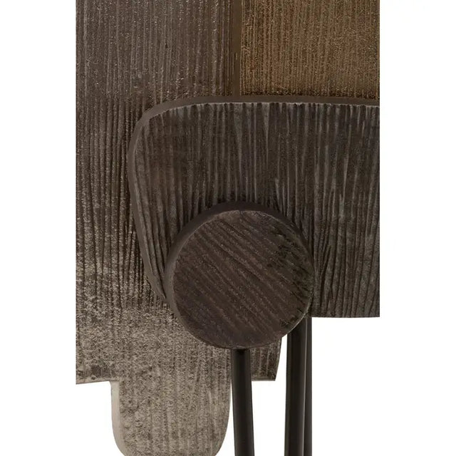 Simbolo Coulored Metal Sculpture on Marble Base