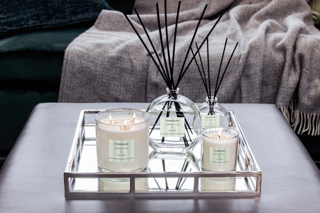 Stoneglow Green Fig & Cedar Glass Candle