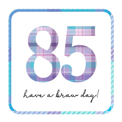85 Tartan Number Birthday Card
