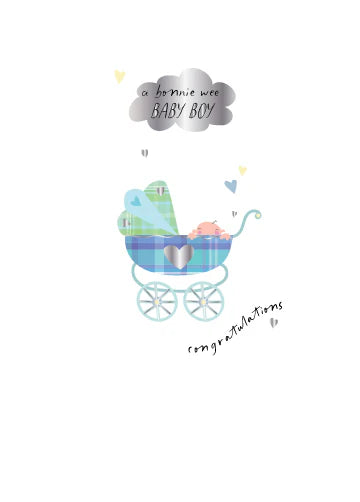 A Bonnie Wee Baby Boy Card