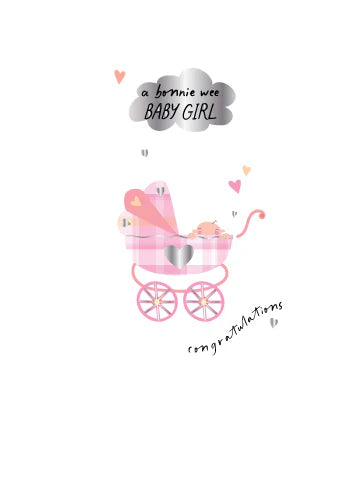 A Bonnie Wee Baby Girl Card
