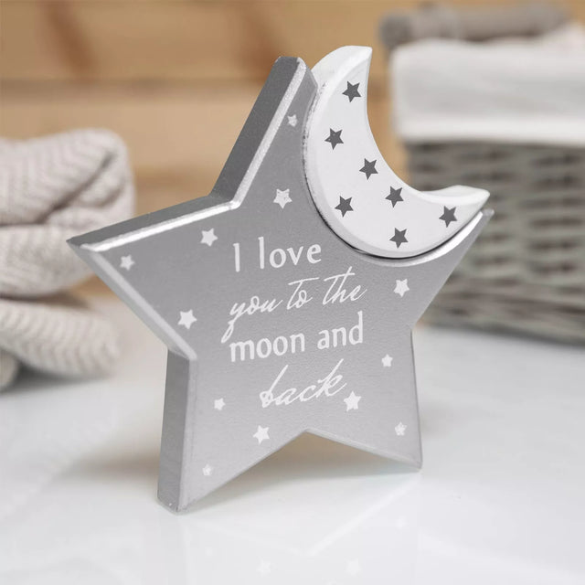 Twinkle Twinkle Star and Moon Mantel Plaque
