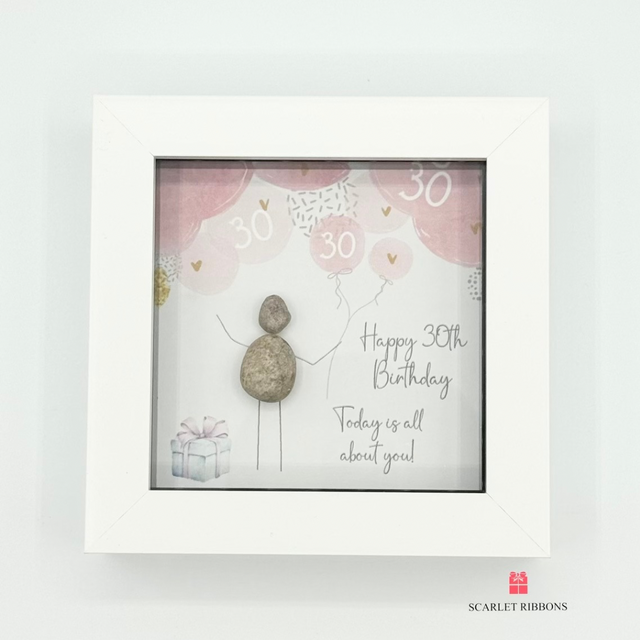 Mini Pebble Picture - Happy 30th Birthday