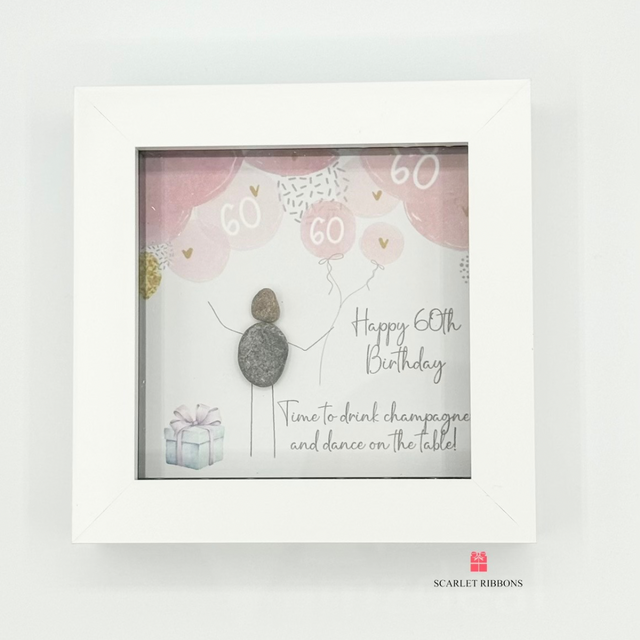 Mini Pebble Picture - Happy 60th Birthday