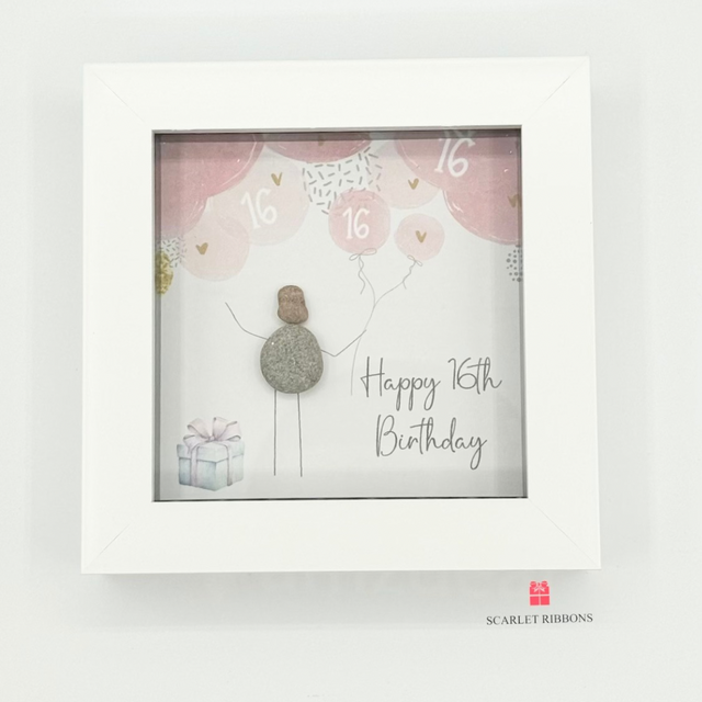 Mini Pebble Picture - Happy 16th Birthday
