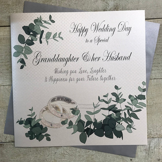 Granddaughter & Husband Wedding Card - Rings