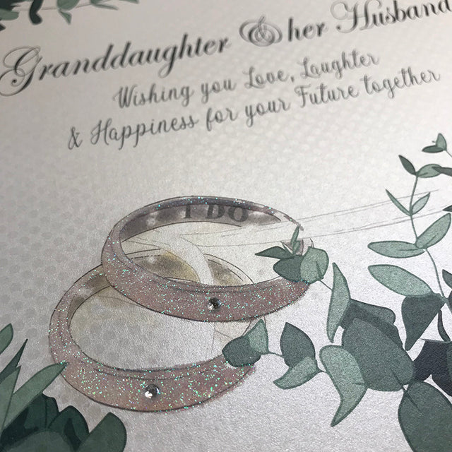 Granddaughter & Husband Wedding Card - Rings