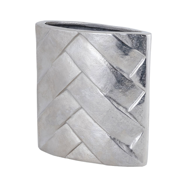 Metal Nickel Vase 22cm