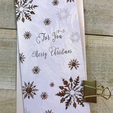 White Cotton Christmas Money Wallet