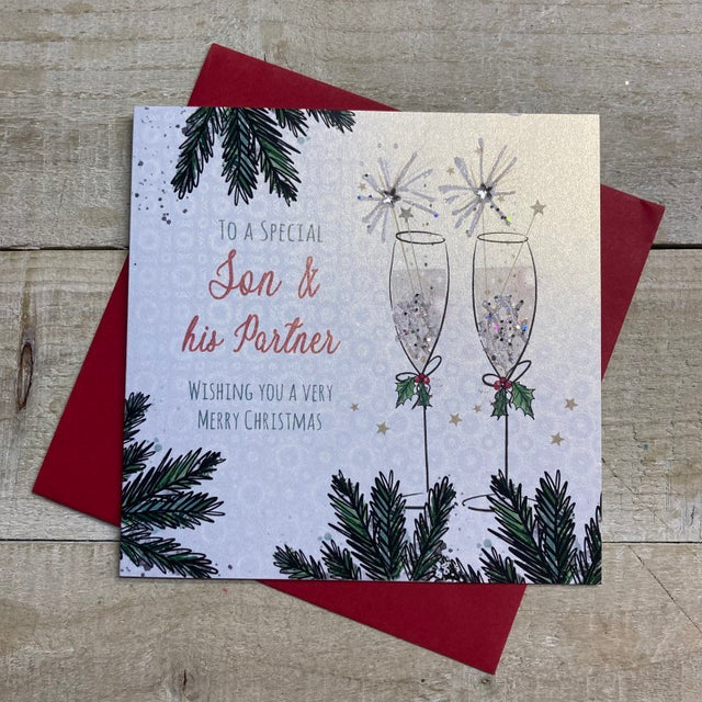 White Cotton Son & Partner Christmas Card