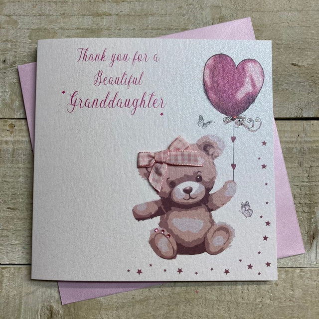 White Cotton Thank you for a New Granddaughter Card