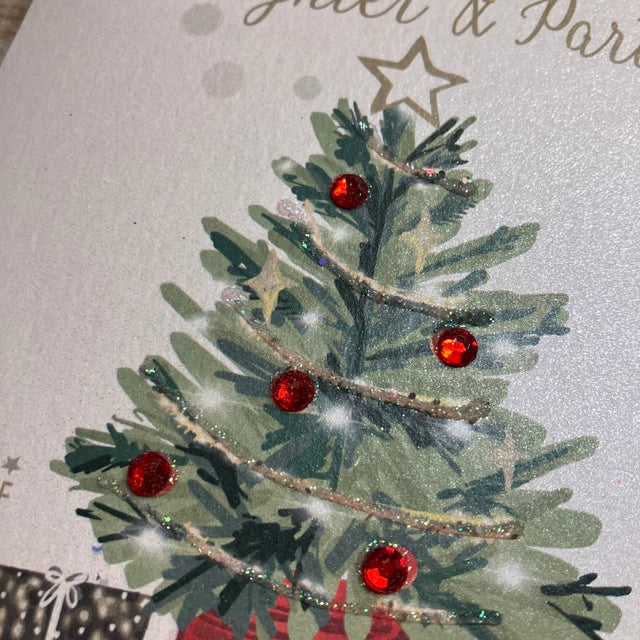 White Cotton Daughter & Partner Christmas Card