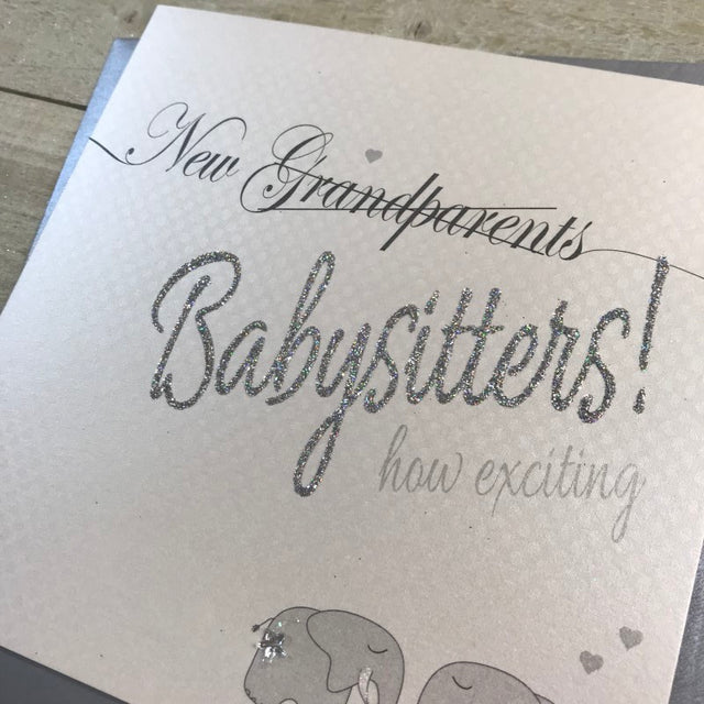 White Cotton New Grandparents Card