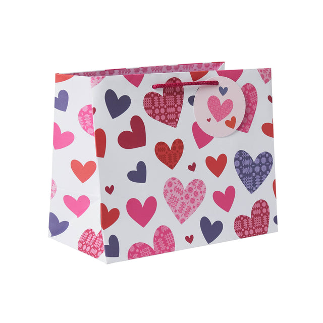 Tapestry Hearts Gift Bag Tote