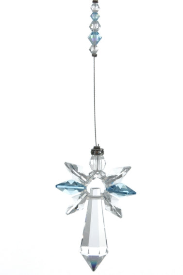 Aquamarine Crystal Guardian Angel - Large